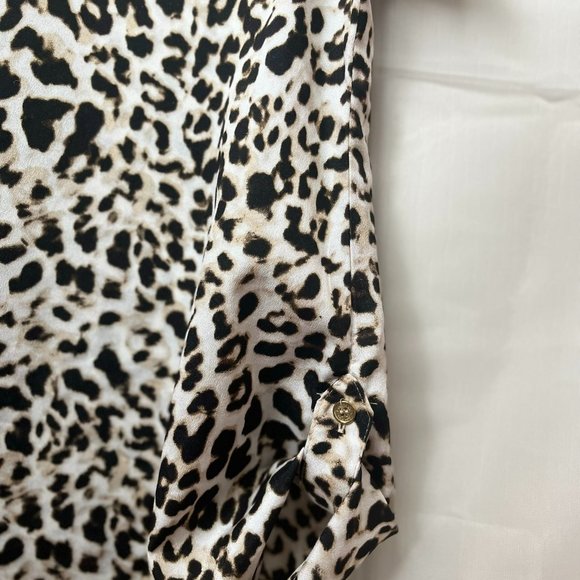 Calvin Klein Women's Dress Shirt - Business Casual blouse - leopard print top - Picture 3 of 4